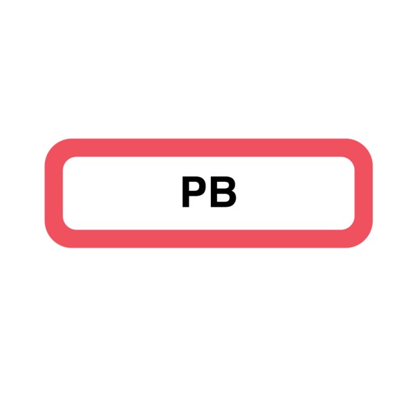 Nevs Position Labels - PB 1/2" x 1-1/2" White w/Red & Black XP-503 - main